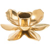 Gold Plated Flower Candlestick Holder
