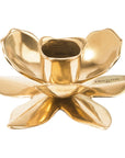 Trudon Gold Plated Flower Candlestick Holder (1 pc)
