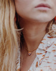 Nach Red Panda Mini Necklace - Model shown wearing product