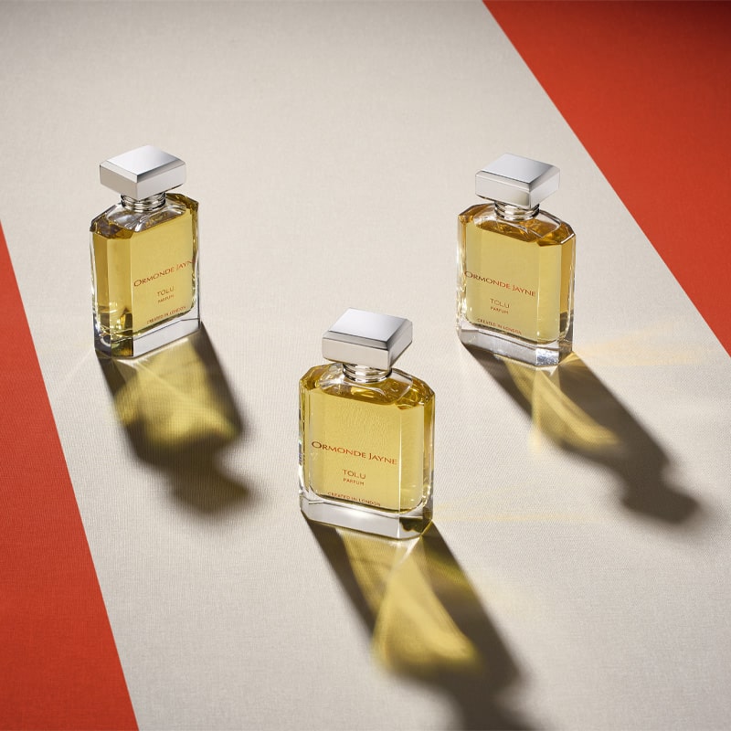 Ormonde Jayne Tolu Eau de Parfum - lifestyle photo of 3 bottles
