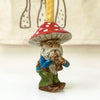 Camp Hollow Mushroom Gnome Cake Topper - close up of gnome topper