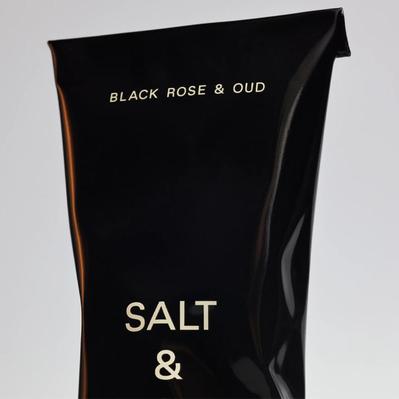 Salt & Stone Black Rose & Oud Hand Cream - close up of tube