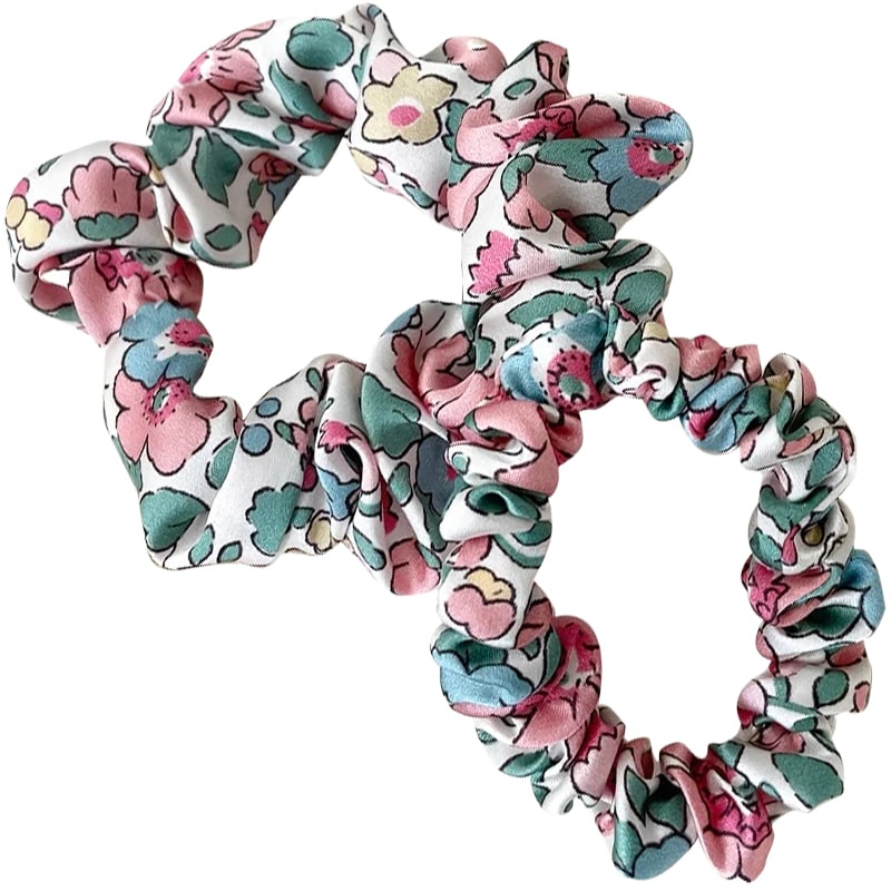 Grace James Liberty London Silk Scrunchies - Candy Floss Limited Edition (2 pcs)