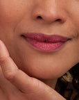 Flyte.70 S+S.LipSheer Tinted Lipstick Balm - Tempted shown on model's lips