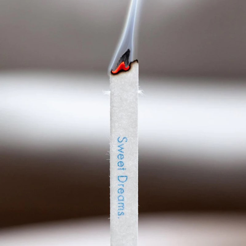Kunjudo Washi Paper Incense Strips - Mellow Grove - incense strip burning