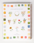 Emily Lex Studio Flowers Watercolor Workbook - back page showing the 10 illustrations to watercolor