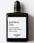 Versatile Paris God Bless Cola Extrait de Parfum showing bottle with cap off.