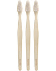 Davids Premium Bamboo Toothbrush (3 pack) showing just the toothbrushes