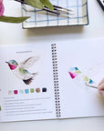 Emily Lex Studio Birds Watercolor Workbook - Model shown painting
