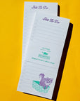 Bromstad Printing Co. Shit To Do Risograph Notepad - two notepads on yellow background