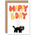 Happy Birthday Cat Balloons Greeting Card