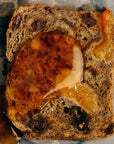 Flamingo Estate Organics California Native Mountain Wildflower Honey- Product shown on top of toast