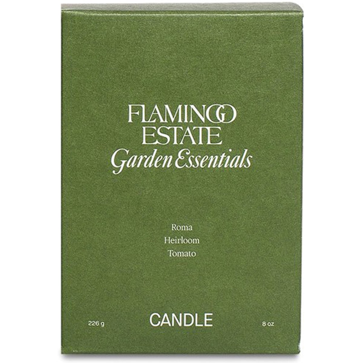 Flamingo Estate Organics Roma Heirloom Tomato Candle (226 g) box only