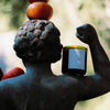 Flamingo Estate Roma Heirloom Tomato Candle (226 g) - product shown on statue. 