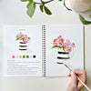 Emily Lex Studio Bouquets Watercolor Workbook- Model shown painting