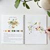 Emily Lex Studio Bouquets Watercolor Workbook - Model shown painting