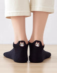 Tites Chaussettes Lot Chaussettes Languette Chat - Cat Whisker Socks - Model shown wearing black socks