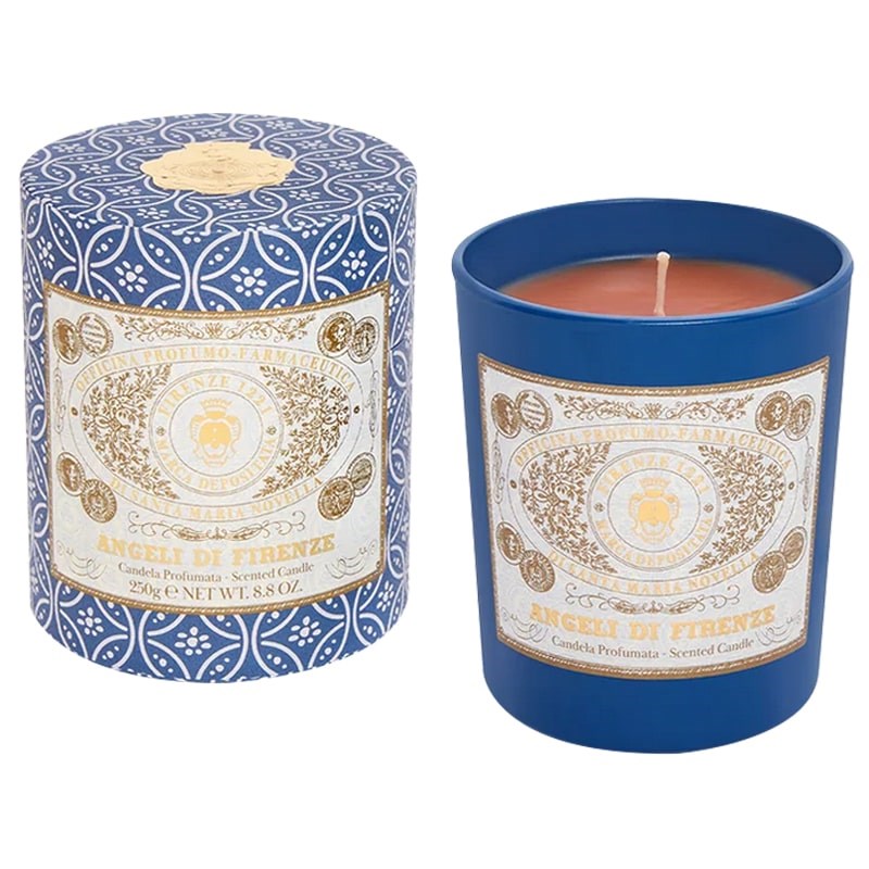 Santa Maria Novella Angeli Di Firenze Scented Candle -product shown next to packaging. 