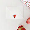 Emily Lex Studio Mini Valentines Day Cards white envelope with a red heart sticker