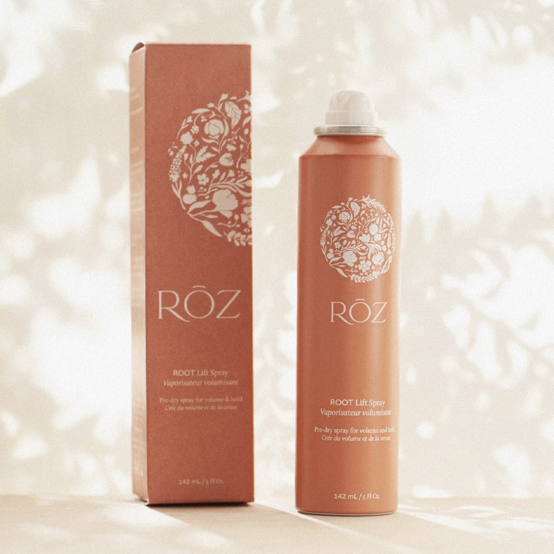Roz Root Lift Spray- Product shown next to box