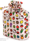 Baggu Standard Reusable Bag Set of 3 - Hello Kitty and Friends - Closeup of pouch