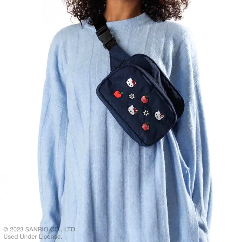 Baggu Fanny Pack - Embroidered Hello Kitty - Model shown wearing product