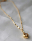 JESSA Jewelry Starry Heart Pendant Necklace - Closeup of pendant