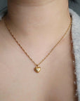 JESSA Jewelry Starry Heart Pendant Necklace - Model shown wearing product