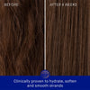 Augustinus Bader The Rich Shampoo - close up of before and after hair