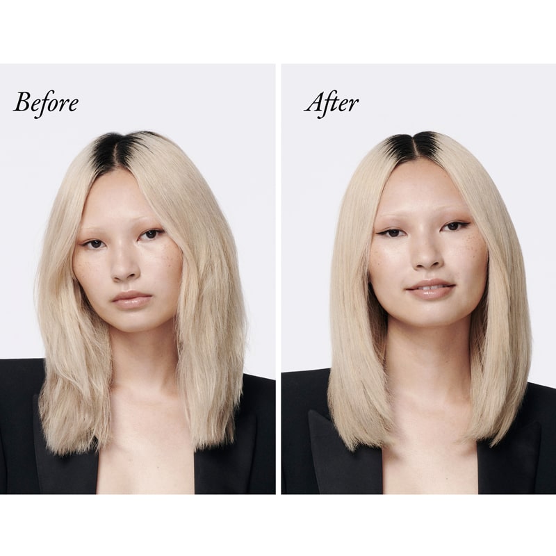 Oribe Gold Lust Dry Heat Protection Spray - Before and after photo - light hair