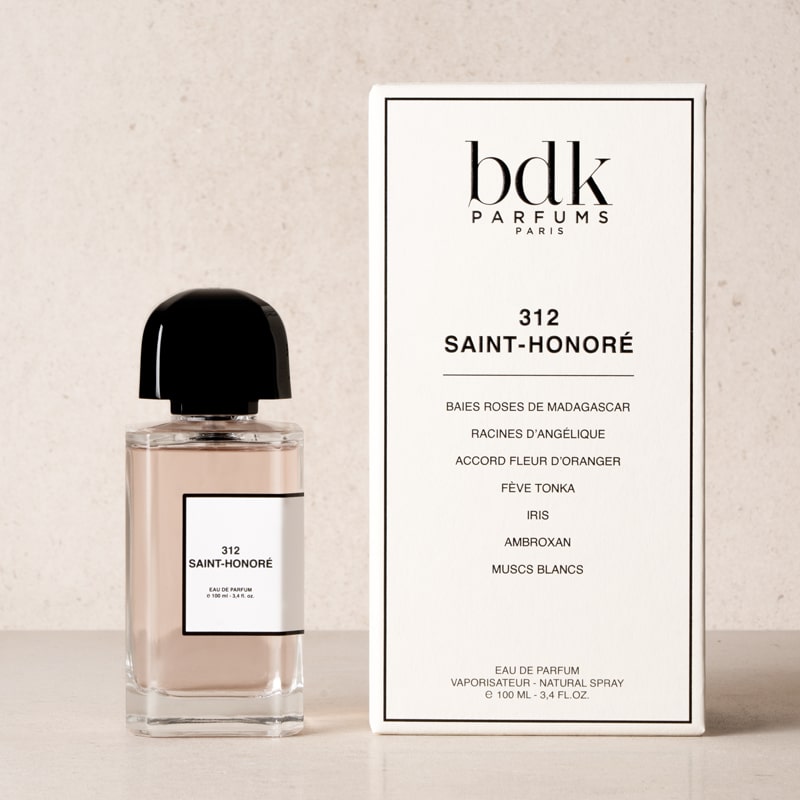 BDK Parfums 312 Saint-Honore Eau de Parfum - Bottle and packaging on stone background
