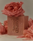 Flamingo Estate Organics Euphoria Soap Brick - Product shown with flower on top