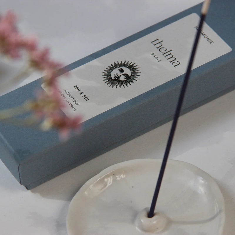 Thelma Paris Harmonie Incense Sticks - Closeup of product in holder
