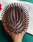 The Sacred Essence Angel Scalp Massage Brush- Closeup of bristles