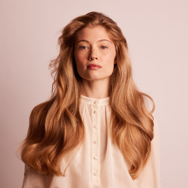 Oribe Gold Lust Ritual Set- Models hair shown after using products
