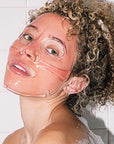 Ametta Skin Care Redness Reducing Collagen Mask- Model shown with product applied to face
