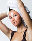 Ametta Skin Care Redness Reducing Collagen Mask - Model shown with product applied to face