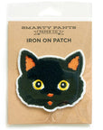 Smarty Pants Paper Black Cat Patch - Product shown on white background