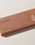 Looshi Vivacity Incense - Close up of packaging
