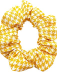 Kennedy Elise Yellow Houndstooth Scrunchie