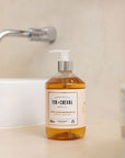 Fer a Cheval US Rose Petals Liquid Soap Success - Product shown on bathroom counter