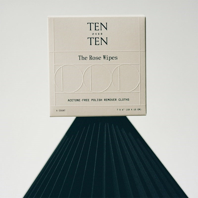 Tenoverten The Rose Wipes - lifestyle shot of product on pyramid 