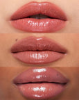 Kosas Wet Stick Moisturizing Lip Shine - Hot Beach - Product shown on models with different skin tones