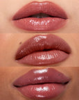 Kosas Wet Stick Moisturizing Lip Shine - Tropic Bliss - Product shown on models with different skin tones