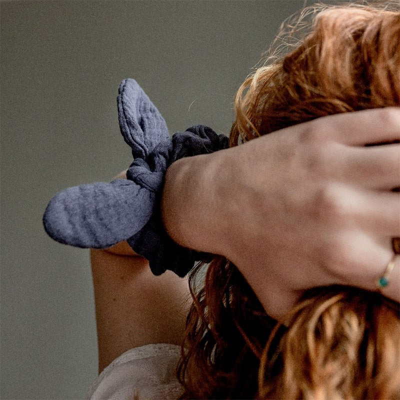 Bachca Paris Chouchou Knot Cotton Gauze - product shown on models wrist