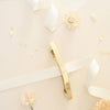 Bachca Paris Gold Metal Clip - product shown with ribbon and flowers