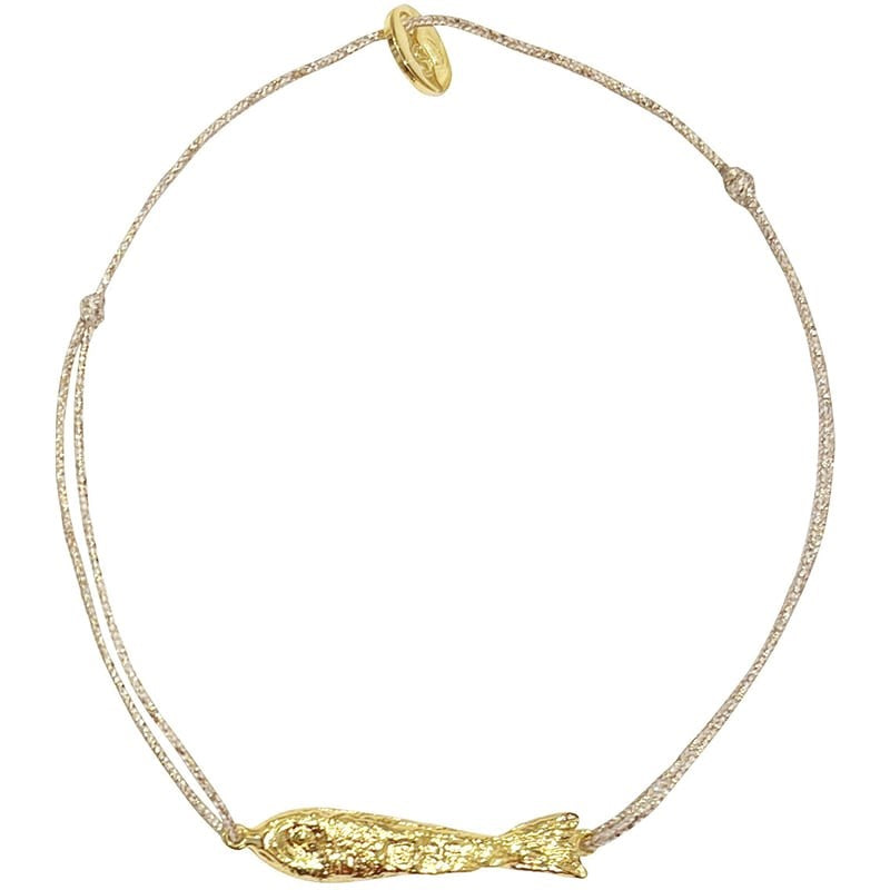 Sophie Deschamps Bijoux Ablette Gold Plated Fish Bracelet