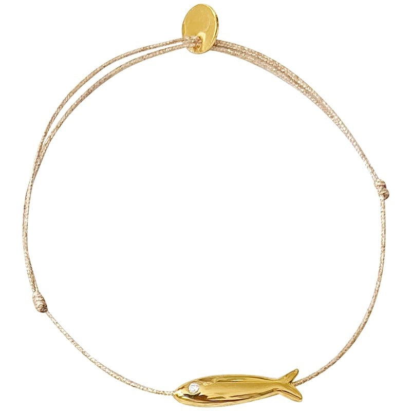 Sophie Deschamps Bijoux Gold Plated Long Fish Bracelet