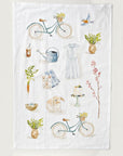 Emily Lex Studio Spring Time Tea Towel - Product shown flat on white background