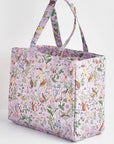 Fable England Fable Meadow Creatures Lilac Quilted Tote - Product shown on white background